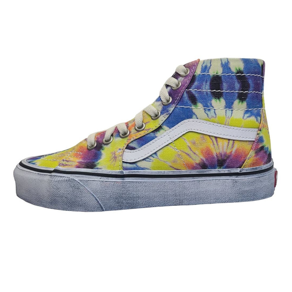 VANS SK8-HI Tapered Skate Shoe Washed Tie Dye Canvas Sneakers Women's 7